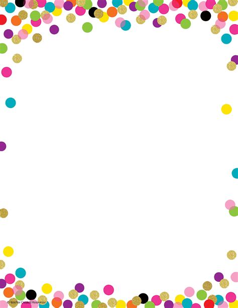 Confetti Clipart Border