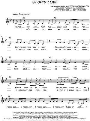 "Stupid Love" Sheet Music - 30 Arrangements Available Instantly - Musicnotes