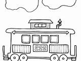 Train Coloring Caboose Pages Drawing Trains Railroad Freight Printable  sketch template