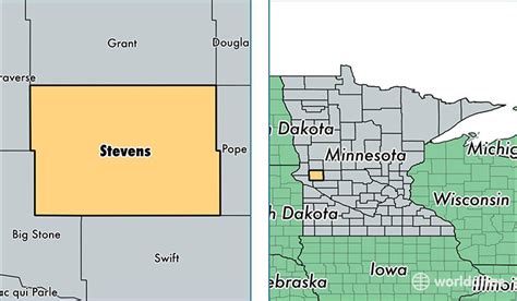 Stevens County Map With Cities