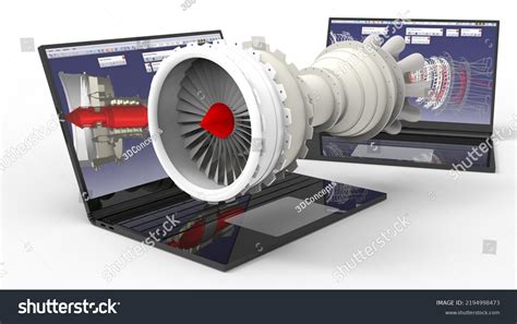 3d Rendering Design Jet Engine Stock Illustration 2194998473 | Shutterstock