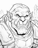 World Of Warcraft Orc Coloring Pages sketch template