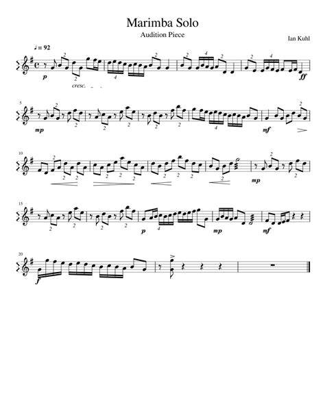 Marimba Solo Sheet music for Marimba (Solo) | Musescore.com