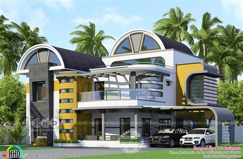 Unique and stylish unique round roof 4 bedroom home - Kerala Home Design and Floor Plans - 9K ...