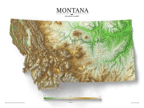 Elevation Map of Montana : r/Montana