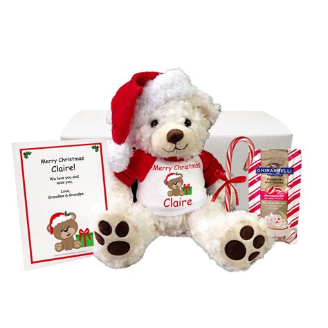 Personalized Christmas Teddy Bear Gift Set