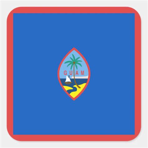 Guam Flag Sticker | Zazzle