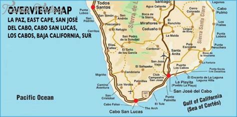 Los Cabos Map Tourist Attractions - TravelsFinders.Com