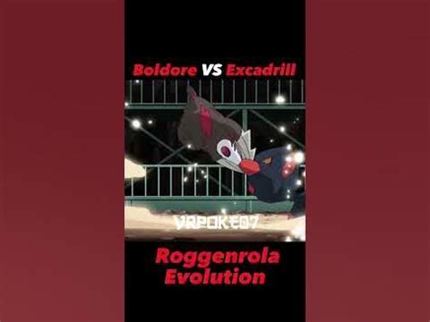 Boldore vs Excadrill |Roggenrola Evolution #anime #pokemon #shorts #ash - YouTube