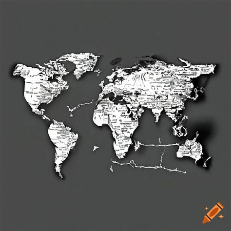 World Map Showing Cities