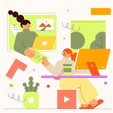 Premium Vector | Work from home illustration