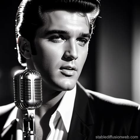 Elvis Presley's Iconic Shure 55SH Microphone | Stable Diffusion Online