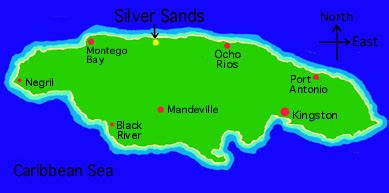 Mysilversands : Map of Jamaica