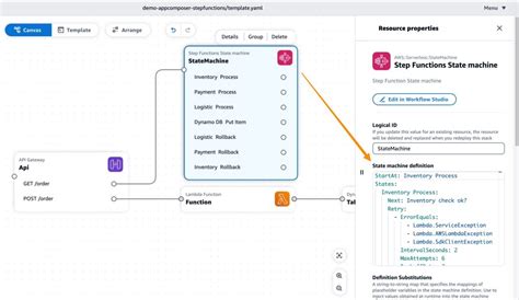 AWS Step Functions Workflow Studio is now available in AWS Application ...