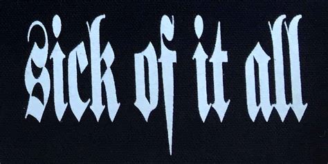 Sick Of It All - Logo Printed Patch – Punk Rock Shop