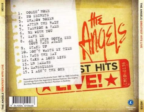 The Angels - Greatest Hits Live! (2011)