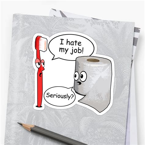 "Funny Sayings - I hate my job" Stickers by robotface | Redbubble