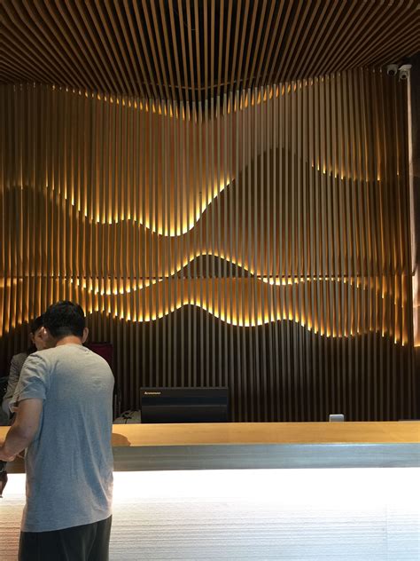 ACCENT WALL & LIGHTING (SEE ZEN GARDEN PATTERN) | Lobby design, Wall panel design, Ceiling design