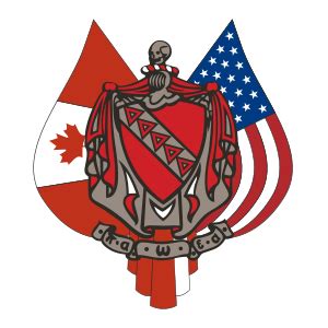 Tau Kappa Epsilon Canadian/Us Flag Coat Of Arms Die Cut Sticker