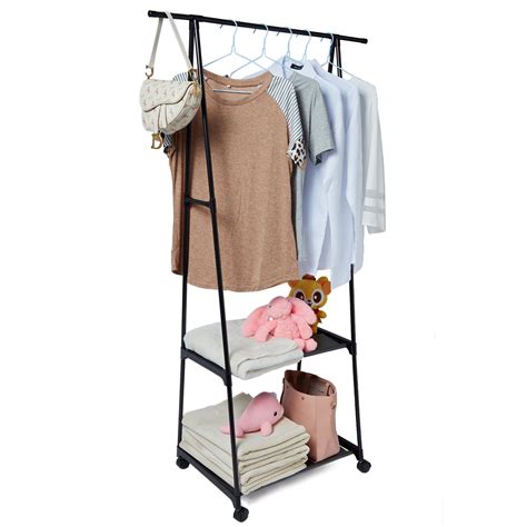 Heavy Duty Clothes Rack on Wheels,Stainless Steel Rolling Garment Rack ...