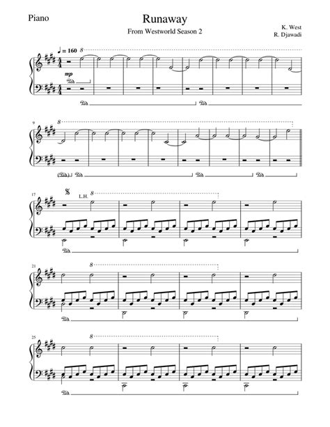 Runaway – Kanye West Sheet music for Piano (Solo) | Musescore.com ...