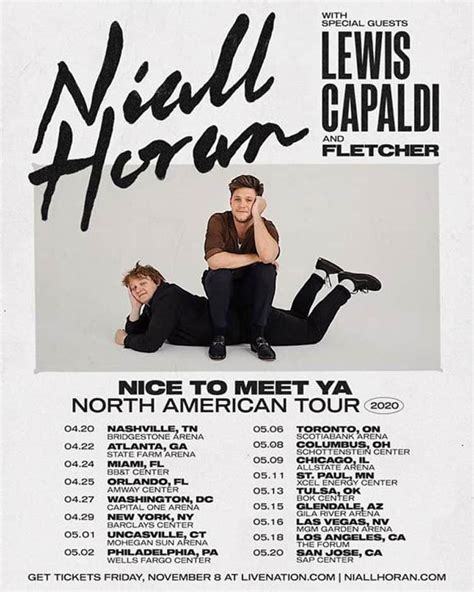 Tickets On Sale Tomorrow November 8th For Niall Horan's Nice To Meet ...