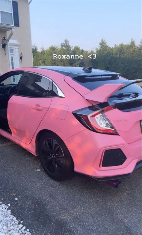 Pink Honda Civic Hatchback