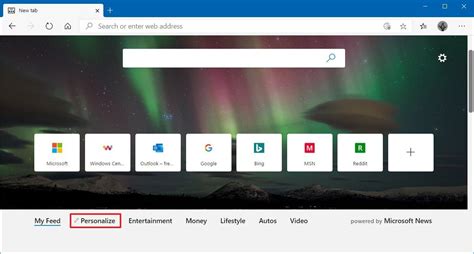 How to customize new tab page on the new Microsoft Edge | Windows Central