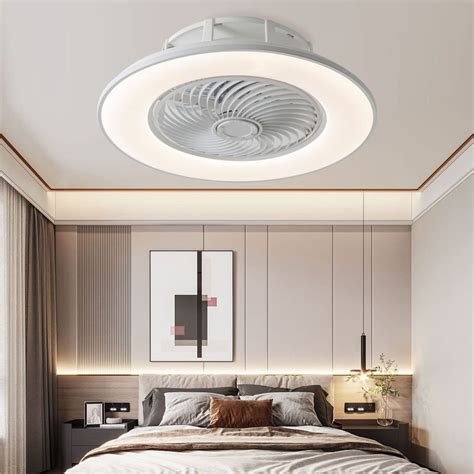 Buy YANASO Ceiling Fan with Light Modern Bladeless Ceiling Fan with Remote Control Smart LED ...