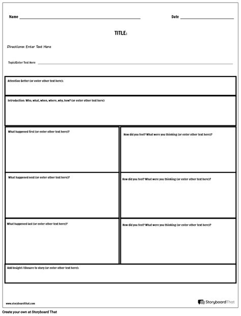 Narrative Outline Template - Printable Templates Free