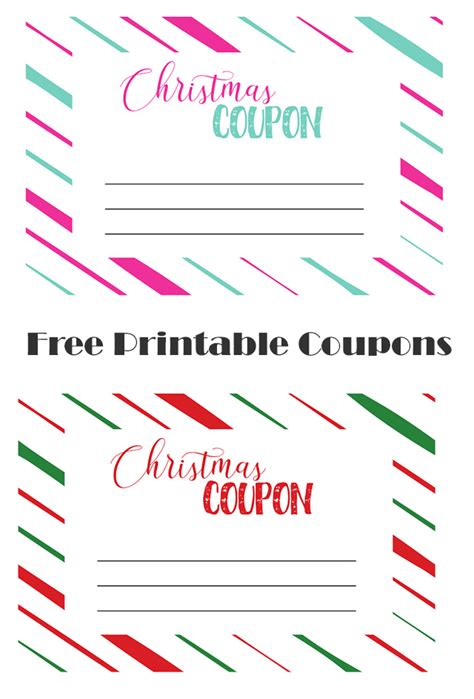 Printable Christmas Coupons | Crafting in the Rain