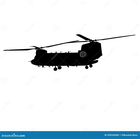 CH-47 Chinook Twin-engine Transport Helicopter With Tandem Rotor Arrangement. Ch 47 Chinook ...