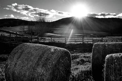 Bailing Hay Photograph by Michael Brooks - Fine Art America