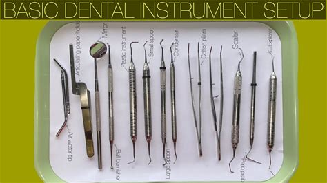 BASIC DENTAL INSTRUMENTS SETUP FOR BEGINNERS + COMPOSITE RESTORATION SETUP - YouTube