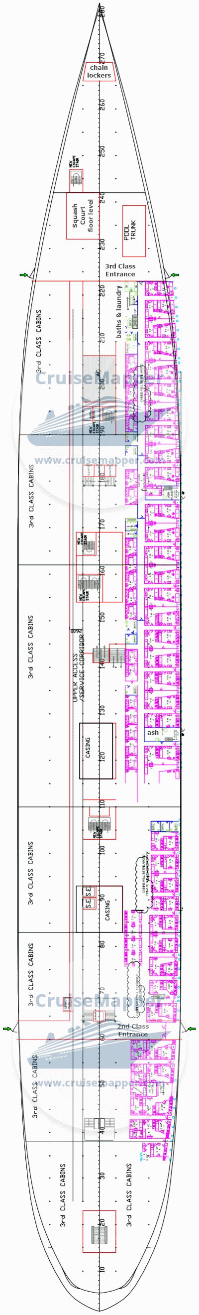 MS Titanic 2 deck 3 plan | CruiseMapper