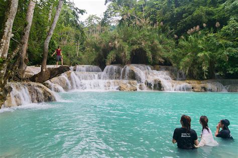 Tad Sae Waterfalls - The Turquoise Waterfalls in Luang Prabang