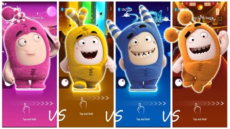 Oddbods Pink VS Oddbods Yellow VS Oddbods Blue VS Oddbods Orange | Tiles Hop EDM Rush! - YouTube