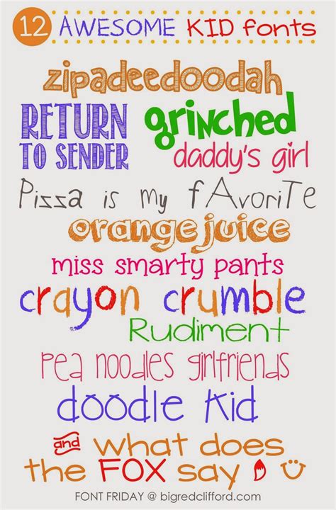 12 awesome kids font - FONT BUNDLE