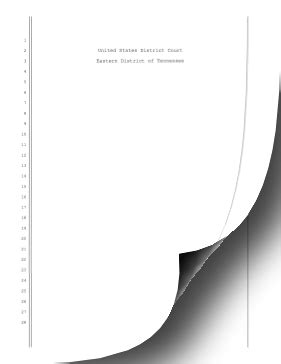 Printable US District Court for the Eastern, Middle, and Western Districts of Tennessee Legal ...