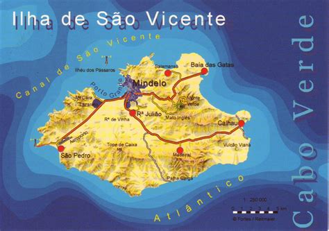 The World in Postcards - Sabine's Blog: Sao Vicente mapcard, Cape Verde