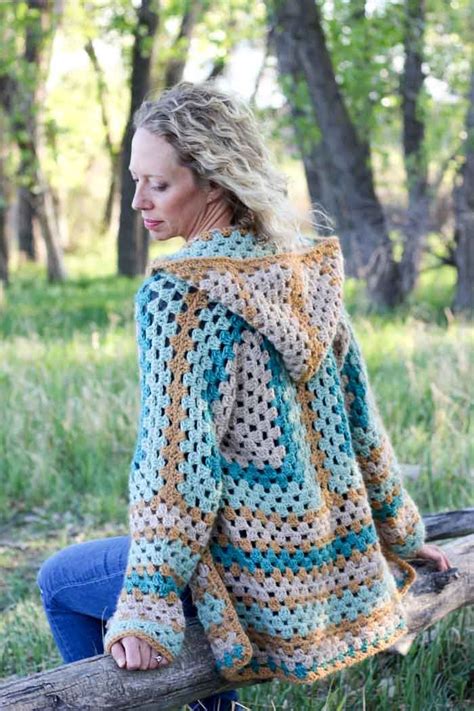 The Campfire Cardigan - Free Crochet Hexagon Sweater Pattern ...