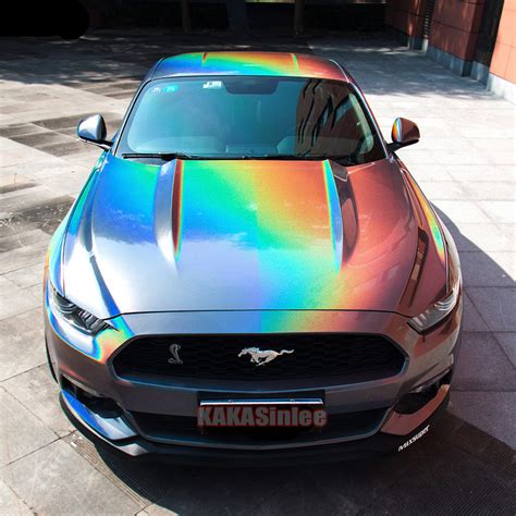 Car Vehicle Iridescence Rainbow Laser Holographic Chameleon Mirror ...