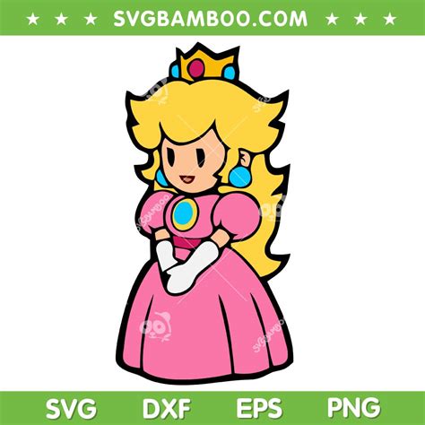 Super Mario Princess Peach SVG PNG