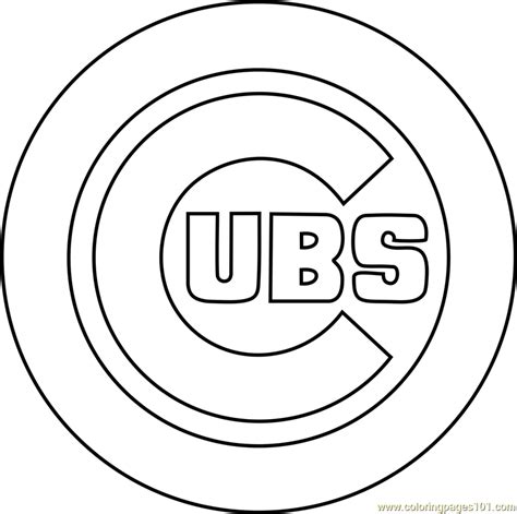 Chicago Cubs Logo Coloring Page