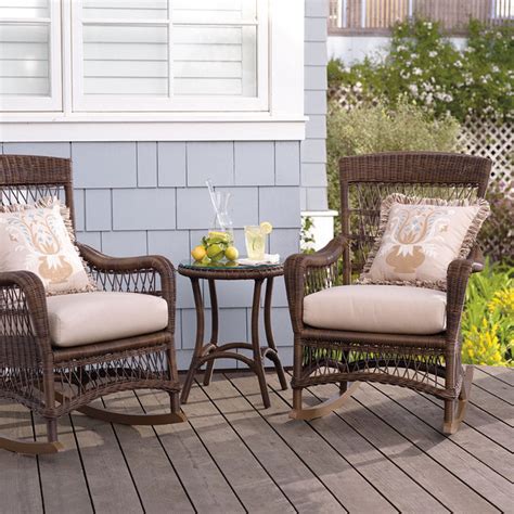 Set of Two Providence Rocking Chairs with Cushions - Frontgate, Patio Furniture - Traditional ...