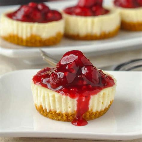 Mini Lemon Cheesecakes with Raspberry Sauce - Rock Recipes