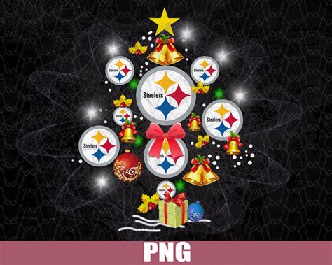 Pittsburgh Steelers Christmas Tree PNG Format Pittsburgh | Etsy