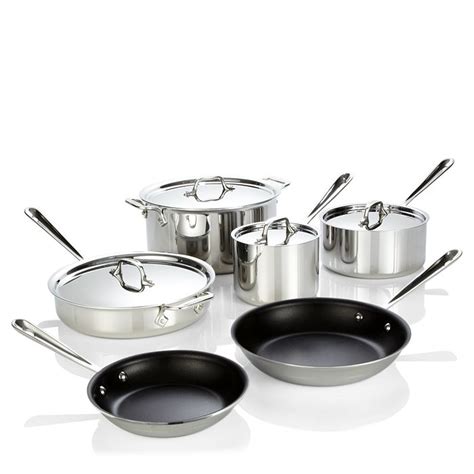 All-Clad All Clad Stainless Steel Nonstick 10-Piece Cookware Set ...