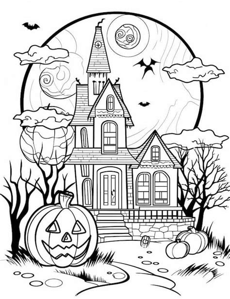 Haunted House Coloring Pages