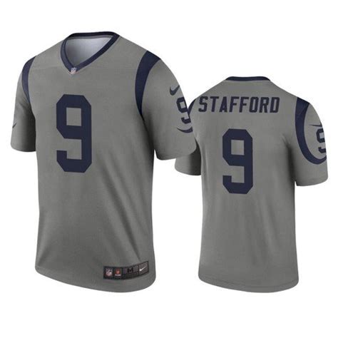 Rams Matthew Stafford Inverted Gray Jersey – US Sports Nation